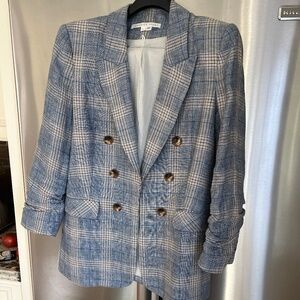 Veronica Beard Blue Plaid Blazer